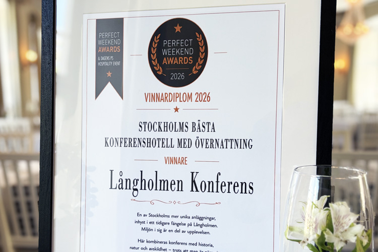 Vinnardiplom - Stockholms bästa konferenshotell med övernattning